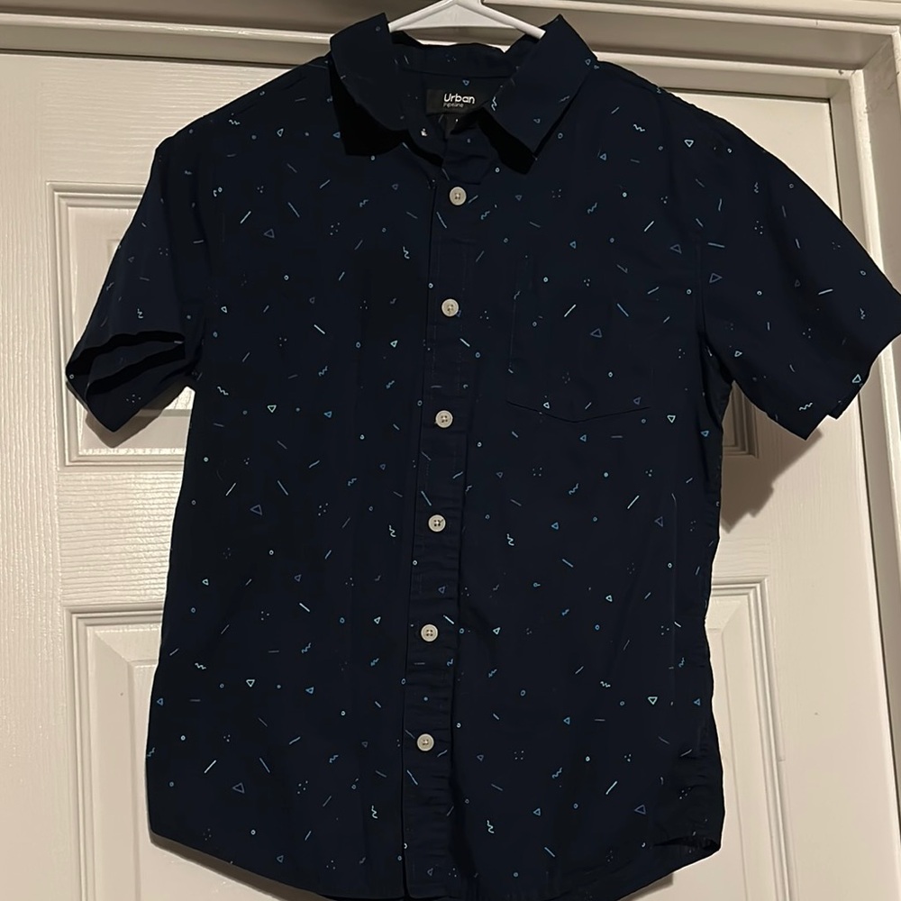 Urban Outfitters Dark Blue Patterned Shirt